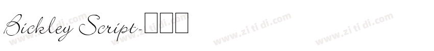 Bickley Script字体转换